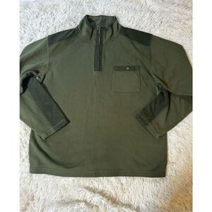 Weekendz off long sleeve half zip with chest pocket moss sweater pullover  L